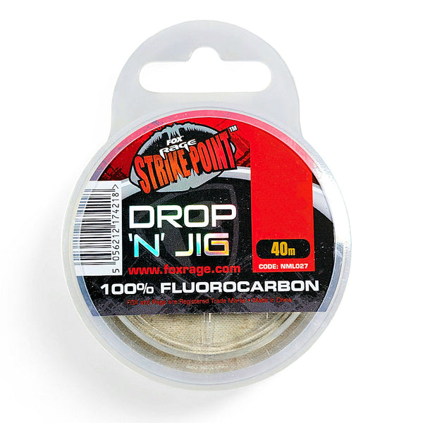 Fox Rage Strike Point Drop N Jig Fluorocarbon - 40m