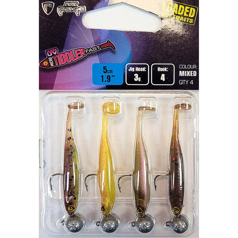 Fox Rage Micro Tiddler Loaded Mixed UV Colours - 5cm