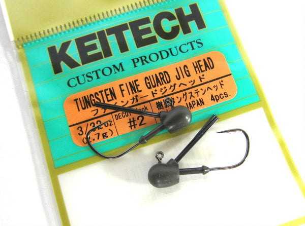 Keitech Tungsten Fine Guard Weedless Jig Head - Size #2