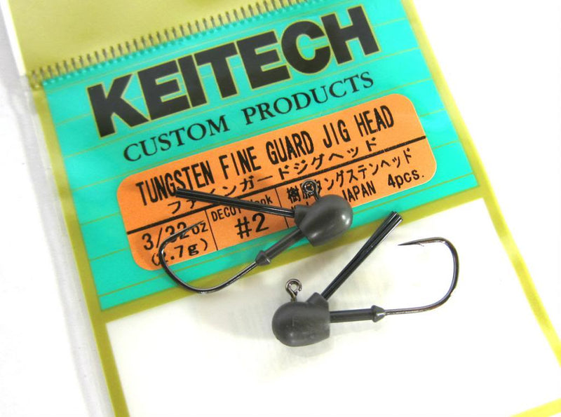 Keitech Tungsten Fine Guard Weedless Jig Head - Size