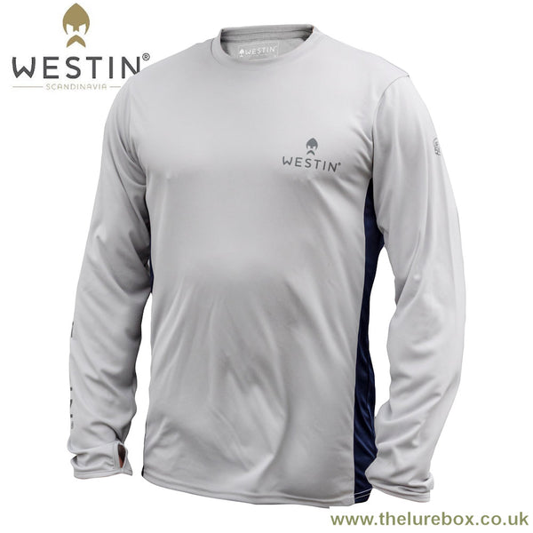 Westin Pro UPF Long Sleeve Shirt - Grey & Navy Blue - The Lure Box