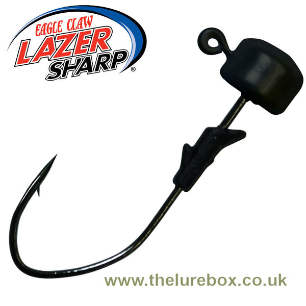 Eagle Claw Lazer Sharp Pro V Finesse Ned Jig Heads - Black - The Lure Box