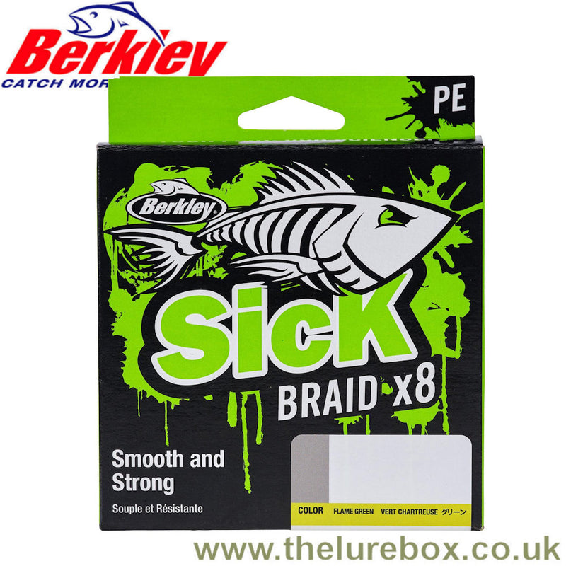 Berkley Sick Braid Hi Vis Flame Green - 150m
