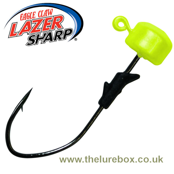 Eagle Claw Lazer Sharp Pro V Finesse Ned Jig Heads - Chartreuse - The Lure Box