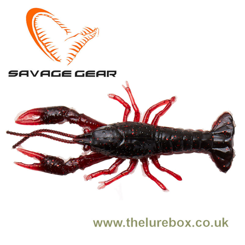 Perfect crawfish imitation that will stand up on the bottom like a defensive crayfish, due to it's buoyant material. Realistic legs and pinchers made of soft durable plastic. this one is dark red with light red glitter speckle